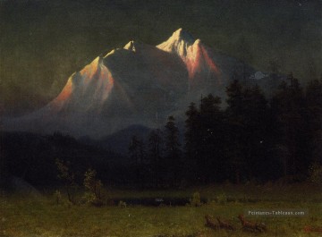 Western Paysage Albert Bierstadt Montagne Peinture à l'huile